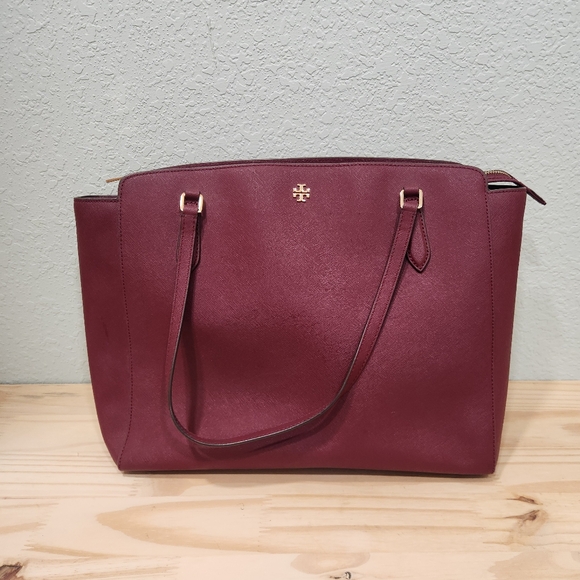 Tory Burch‎ Burgundy Tote Bag - Picture 1 of 12